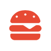 A hamburger icon on a green background.
